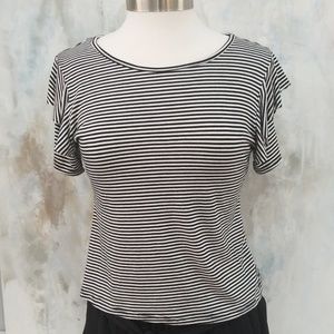 T.j. maxx black and white striped tee